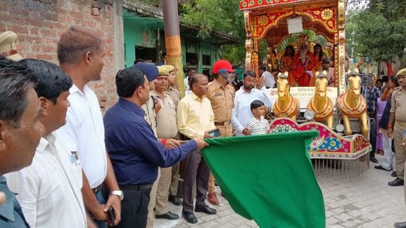 Procession held on Valmiki Jayanti, Ramayana recitation