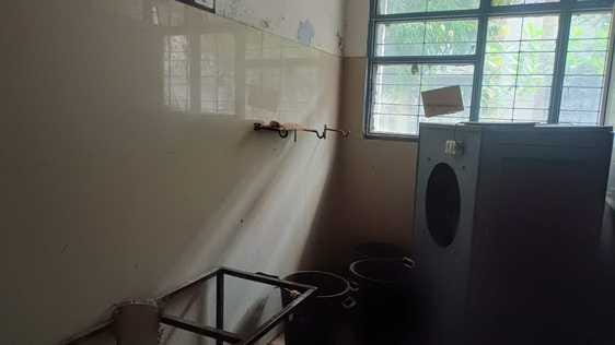 Buckets filled with sand became dustbins...these are the arrangements for extinguishing fire