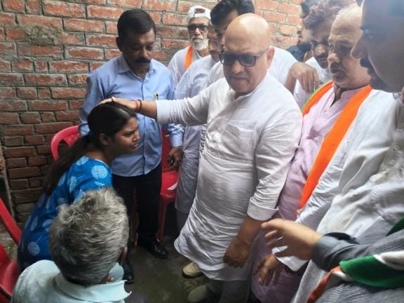 Ajay Rai met Hariom's family and assured them of help