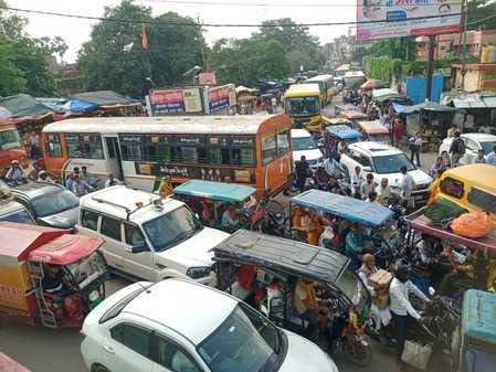Overbridges and major intersections were jammed for four hours.