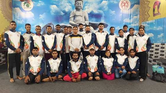 Haryana team leaves for Mysore for Senior National Yoga Championship