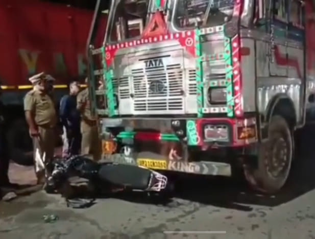 Bike rider killed, companion injured in truck collision