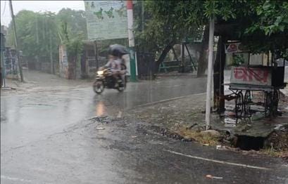 After the rain, the mercury dropped by eight degrees, bringing relief from the heat.