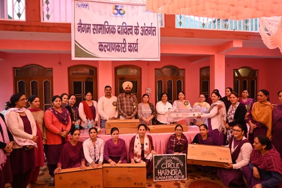 NTPC Koldam provided gas stoves to Anganwadi centres in Harnoda Circle