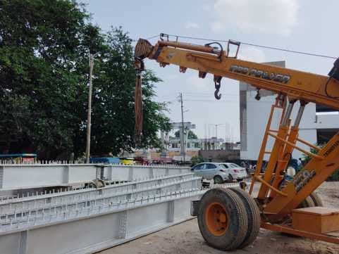Girder launching of foot overbridge today