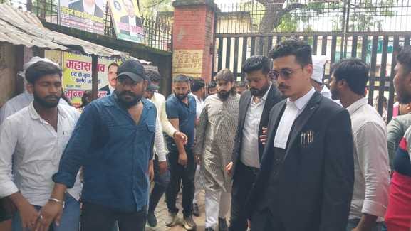 MLA Abbas Ansari appeared before the CJM court in the land grabbing case.