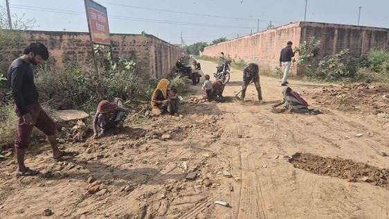The villagers continued searching for silver coins on the second day as well.