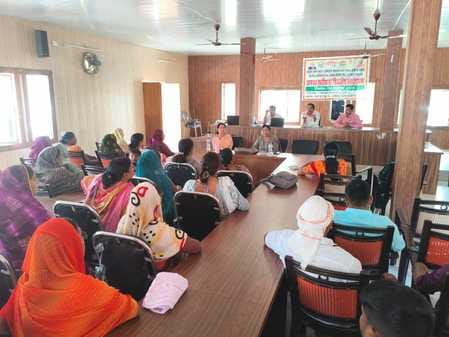 Workshop of women heads held in the block auditorium