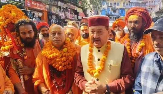 Juna Akhara's sacred Chhadi Yatra welcomed in Rudraprayag