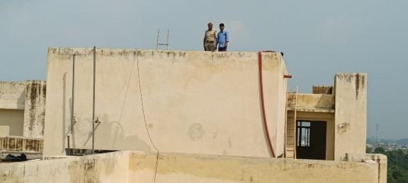 The water tank was cleaned in the presence of police.