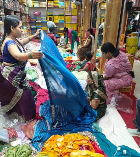 The craze for Jaipuri and chiffon sarees with bandhej