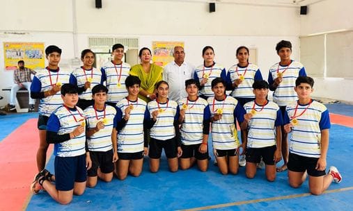 Hindu Kanya College team won gold medal in Kabaddi