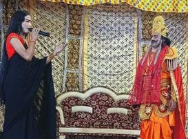 Ahalya turned from stone into a woman after touching the feet of God