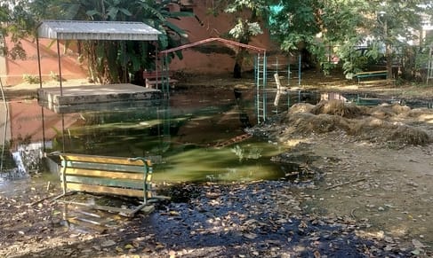 Sector residents, troubled by sewer overflow and contaminated water supply, met the DC.