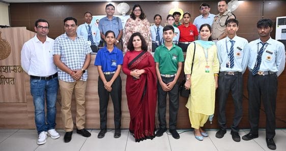 Model Sanskriti students learn about administrative procedures