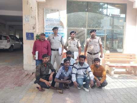 Five accused arrested in farmhouse theft case, stolen goods and auto seized