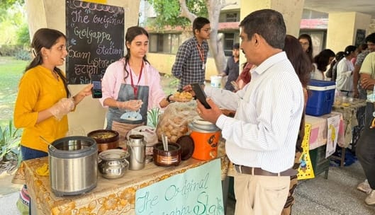 The Principal tasted golgappas at the festival carnival