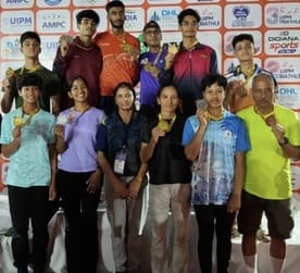 Raghuvar increased his pride by winning gold in triathle.