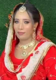 Women pray for the long life of their husbands by offering prayers to the moon.