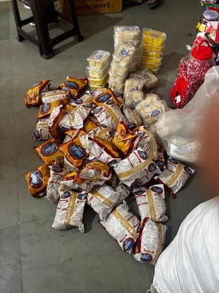 कार्रवाई के दौरान सीज चावल के ब्रांड।