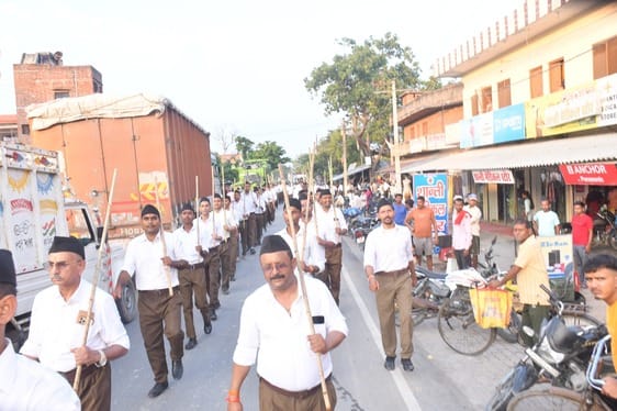 RSS workers took out a march