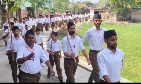 RSS took out a procession in Bartara