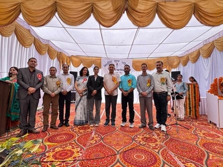 Neha took oath as the President of Central Student Council in Bilaspur College.