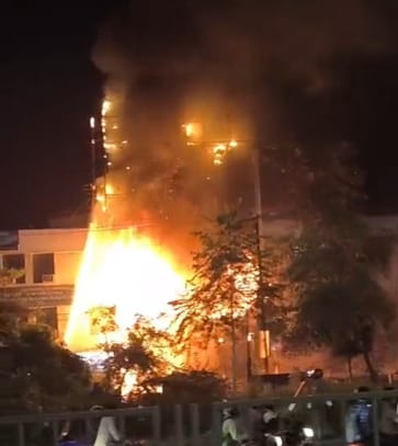 Fire breaks out in restaurant opposite ACP office, causing panic
