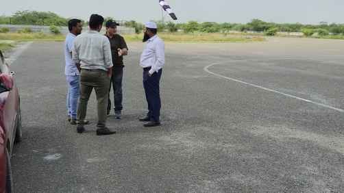 Dirt and gravel on the runway, bushes taller than jet wings were found nearby.