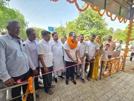 Foundation stone laid for boundary wall of sports stadium in Gugodh village