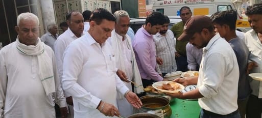 MLA organised a feast on his father's birthday