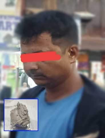 नेपाल पुलिस की गिरफ्त में ड्रग्स तस्कर।