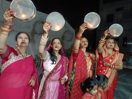 Karwa Chauth: Seeing the husband after the moon