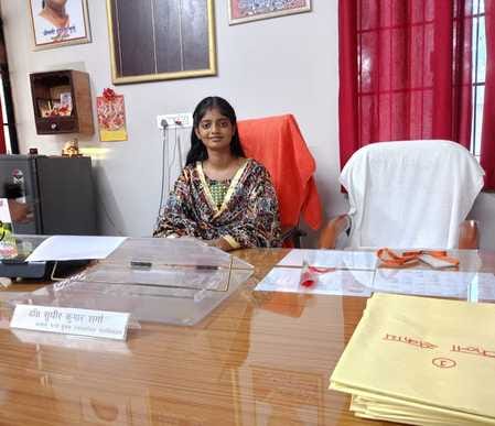 The girl students took over the administrative responsibility of the college for a day.