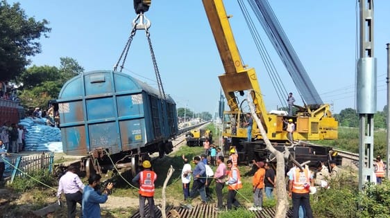Goods train bogie derails during shunting