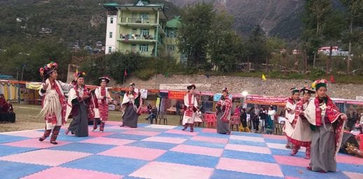 Women of Mahila Mandal Patoden Saring performed dance in Tukpa Festival