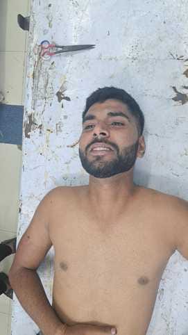 A young man returning home after playing a match was attacked and injured.