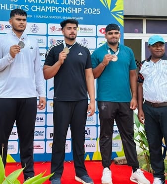 Sirmaur's Vaibhav won gold in the Junior National Athletic Championship