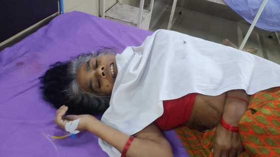 Divers rescue an elderly woman before she could jump into the Ganges.