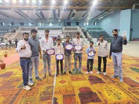 Disabled children showed their strength in the sports competition.