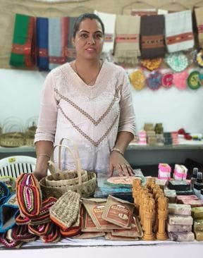 Decorative items made from waste material will decorate the house