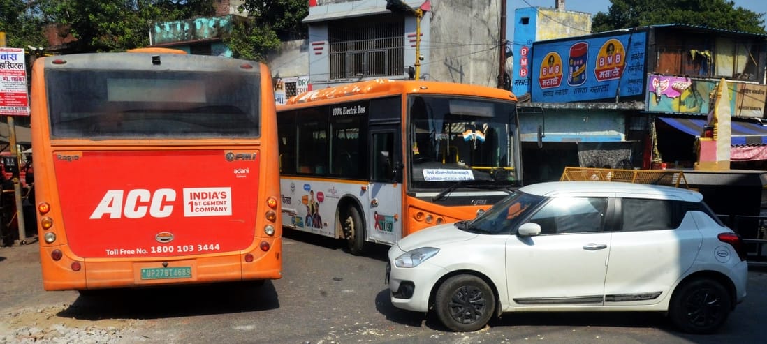 E-buses are stuck in chaos... timings and stoppages are uncertain