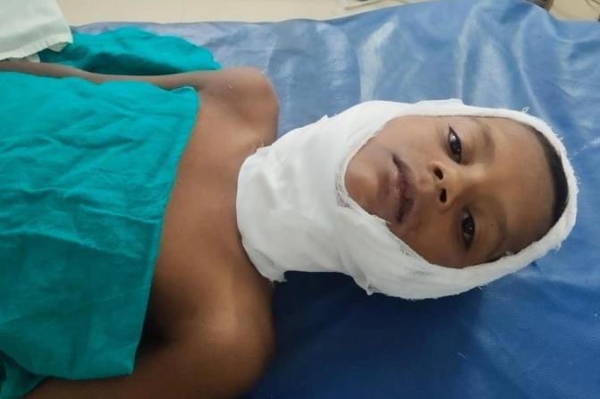 Englishbhediyon ne mahila va chaar bachchon ko kiya jakhmee   Wolves injured a woman and four children