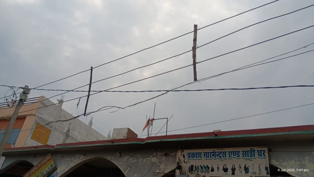 Here, dilapidated and hanging wires are inviting accidents.