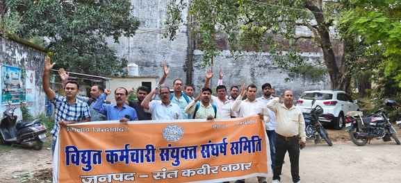 Electricity workers protested against privatization