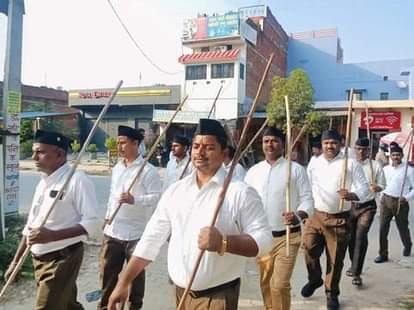 RSS volunteers' march