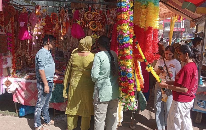 Festive season...decorative items arrived from Delhi and Meerut
