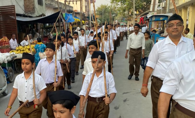 Grand procession on the centenary year of the Sangh