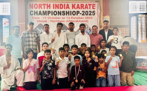 Three players won medals in the North India Karate Championship