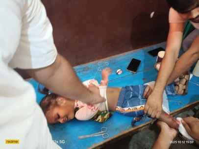 Aunt, niece and innocent child injured in collision with trolley